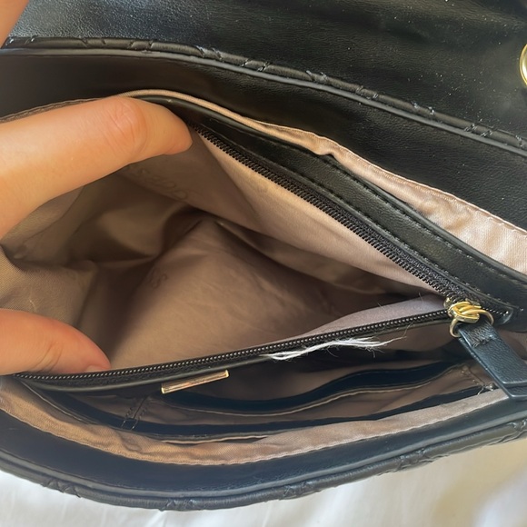 GUESS Women’s Black and Gold Convertible Crossbody - Picture 7 of 8